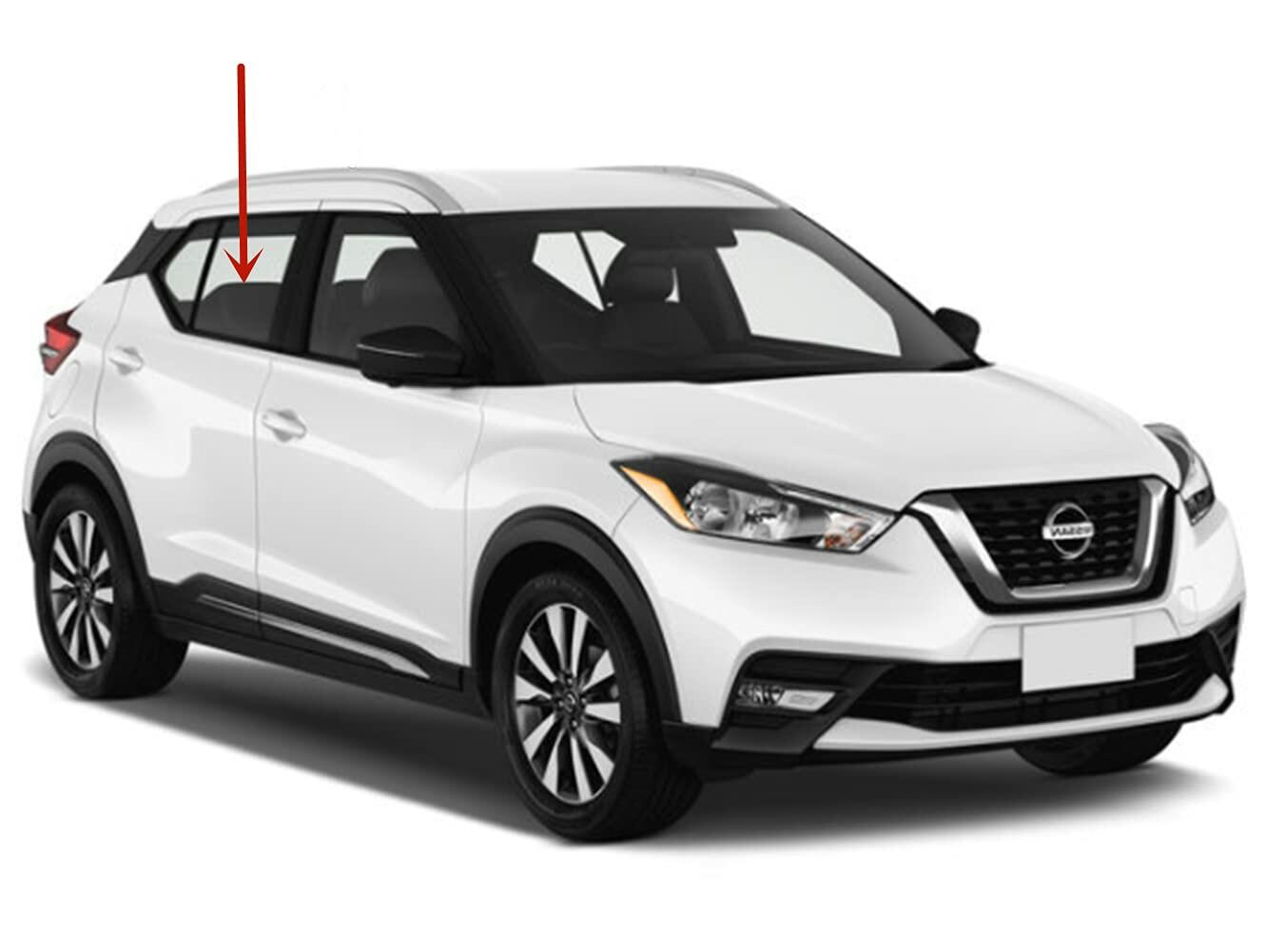 Passenger Right Side Rear Door Window Door Glass Compatible with Nissan Kicks 2017-2024 Models