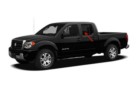 Driver Left Side Rear Door Window Door Glass Compatible with Suzuki Equator Pickup 2009-2012 4 Door Crew Cab Models