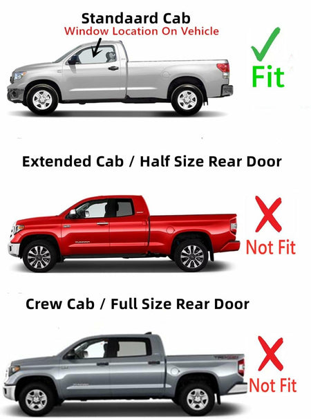 Driver Left Side Door Window Door Glass Compatible with Toyota Tundra Pickup 2 Door Standard Cab 2007-2018 Models