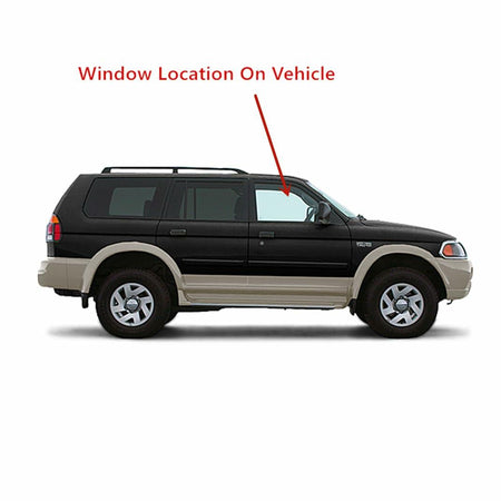 Passenger Right Side Front Door Window Door Glass Compatible with Mitsubishi Montero Sport 1997-2007 Models