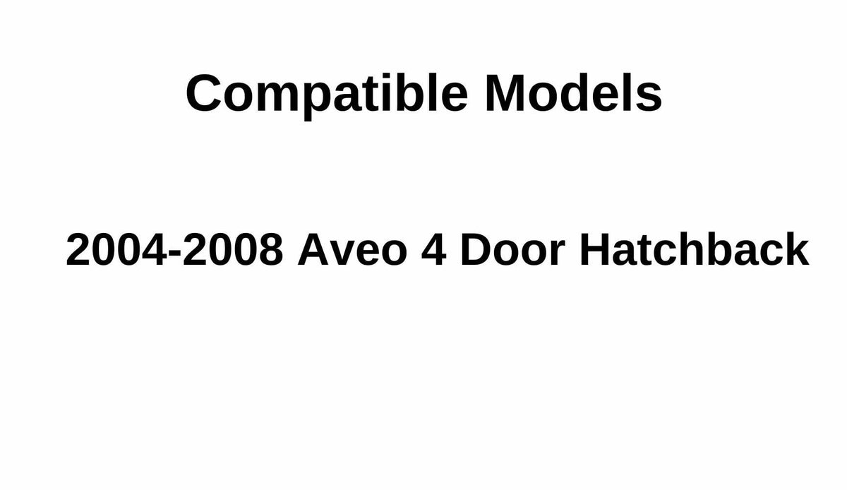 Driver Left Side Rear Door Window Door Glass Compatible with Chevrolet Aveo 2004-2008 4 Door Hatchback