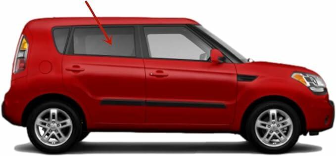 NAGD Passenger Right Side Rear Door Window Door Glass Compatible with Kia Soul 4 Door Hatchback 2010-2013 Models