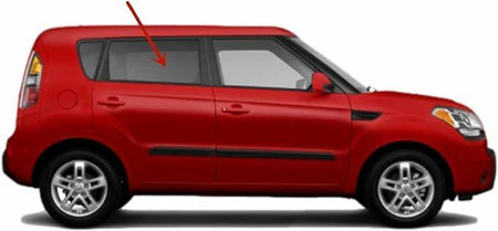 NAGD Passenger Right Side Rear Door Window Door Glass Compatible with Kia Soul 4 Door Hatchback 2010-2013 Models