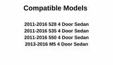 Driver Left Side Rear Door Window Door Glass Compatible with BMW BMW 528i / 535d / 535i / 550i / M5 4 Door Sedan 2011-2016 Models
