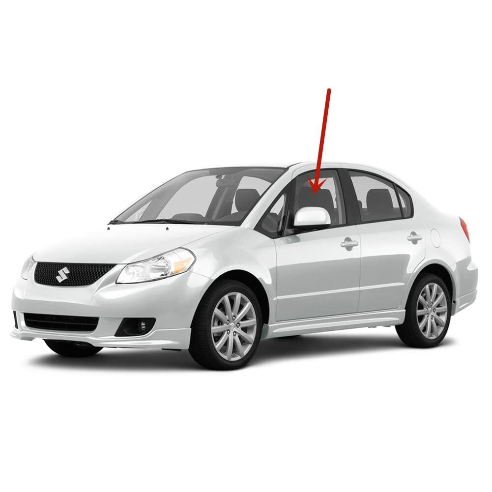Driver Left Side Front Door Window Door Glass Compatible with Suzuki SX4 4 Door Hatchback/Sedan 2007-2013 Models