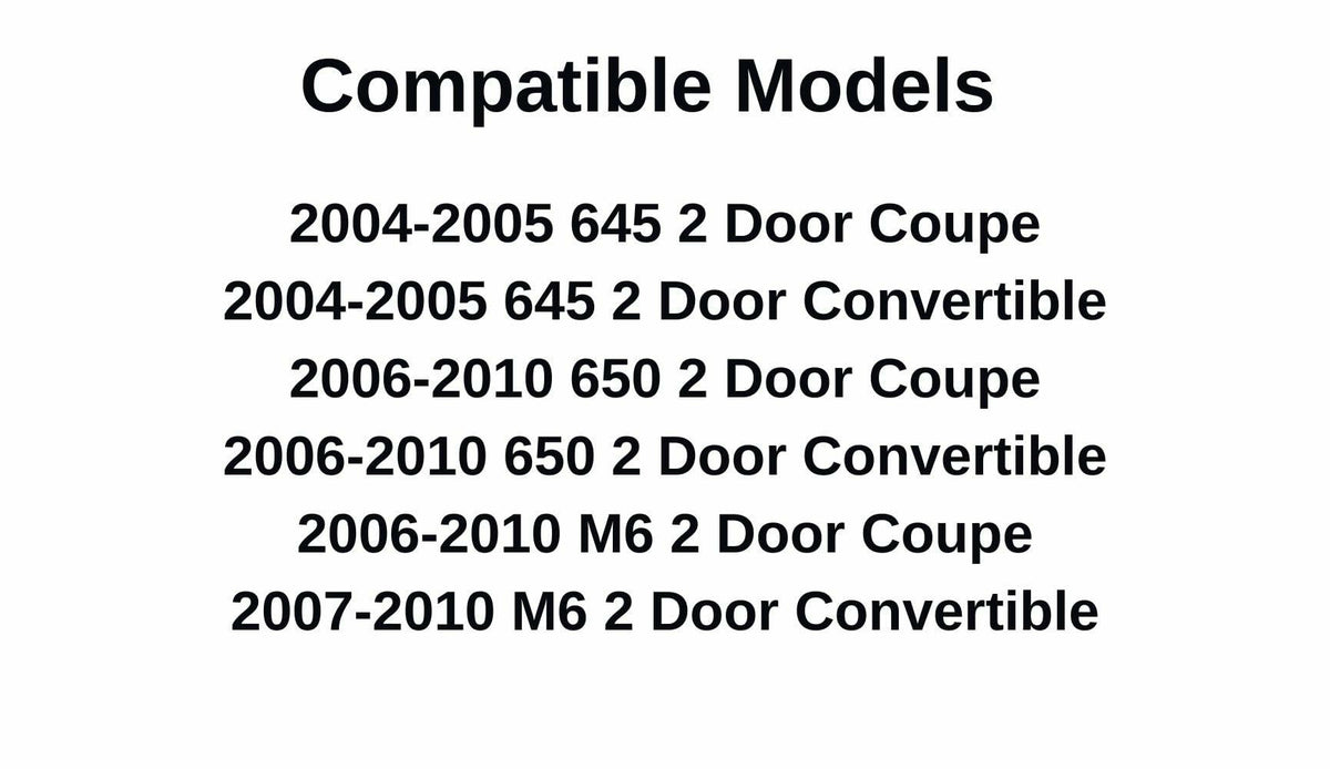 Driver Left Side Front Door Window Door Glass Compatible with BMW 650ci 650i M6 2006-2010 Models/ 645ci 2004-2005Models