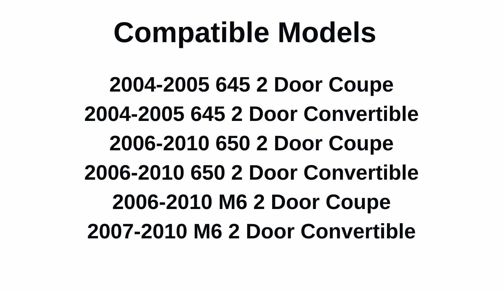 Driver Left Side Front Door Window Door Glass Compatible with BMW 650ci 650i M6 2006-2010 Models/ 645ci 2004-2005Models