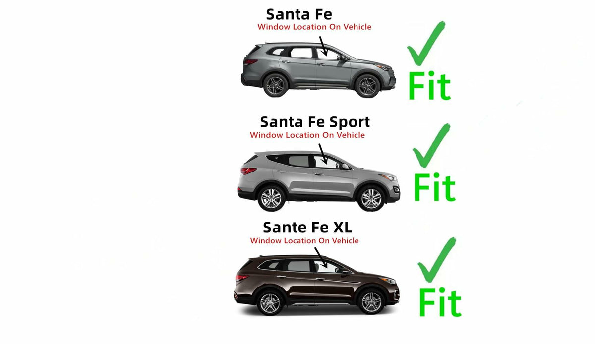 Passenger Right Side Front Door Window Door Glass Compatible with Hyundai Santa Fe 2013-2018 Models / Santa Fe Sport 2013-2018 Models / Santa Fe XL 2019 Models
