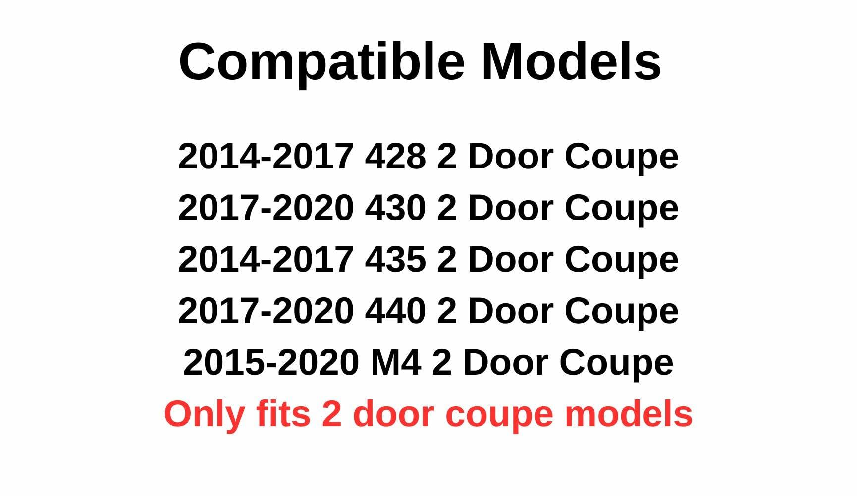 Driver Left Side Door Window Door Glass Compatible with BMW 428i / 435i / 430i / 440i / M4 2 Door Coupe 2014-2020 Models