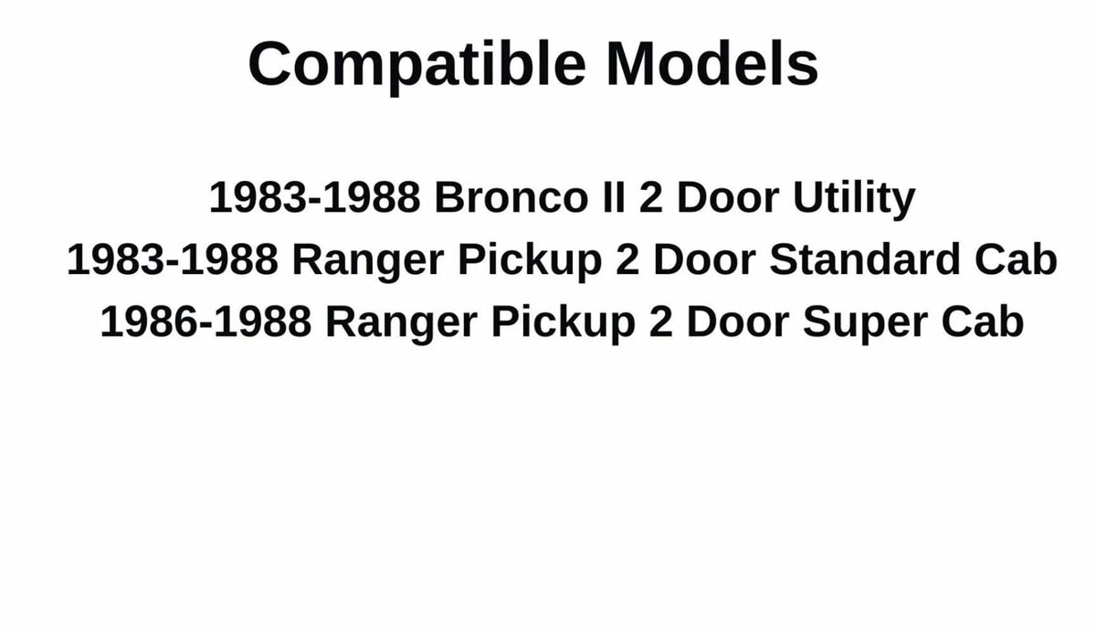 W/Vent Style Driver Left Side Door Window Door Glass Compatible with Ford Ranger Pickup/Bronco II 1983-1988 Models