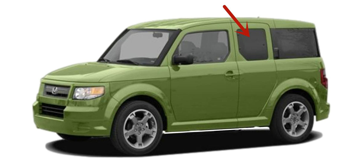 Driver Left Side Rear Door Window Door Glass Compatible with Honda Element 2003-2011 Models