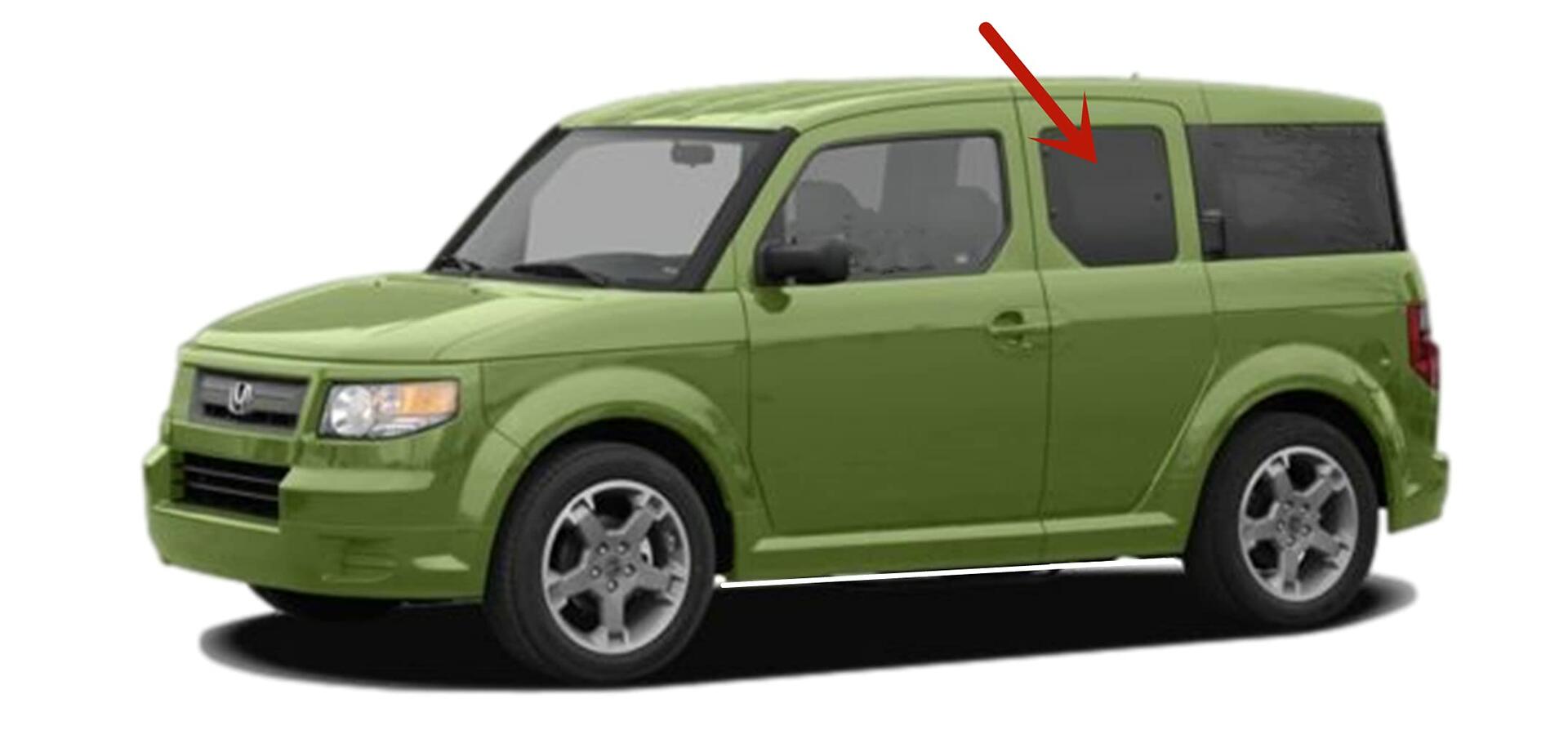 Driver Left Side Rear Door Window Door Glass Compatible with Honda Element 2003-2011 Models