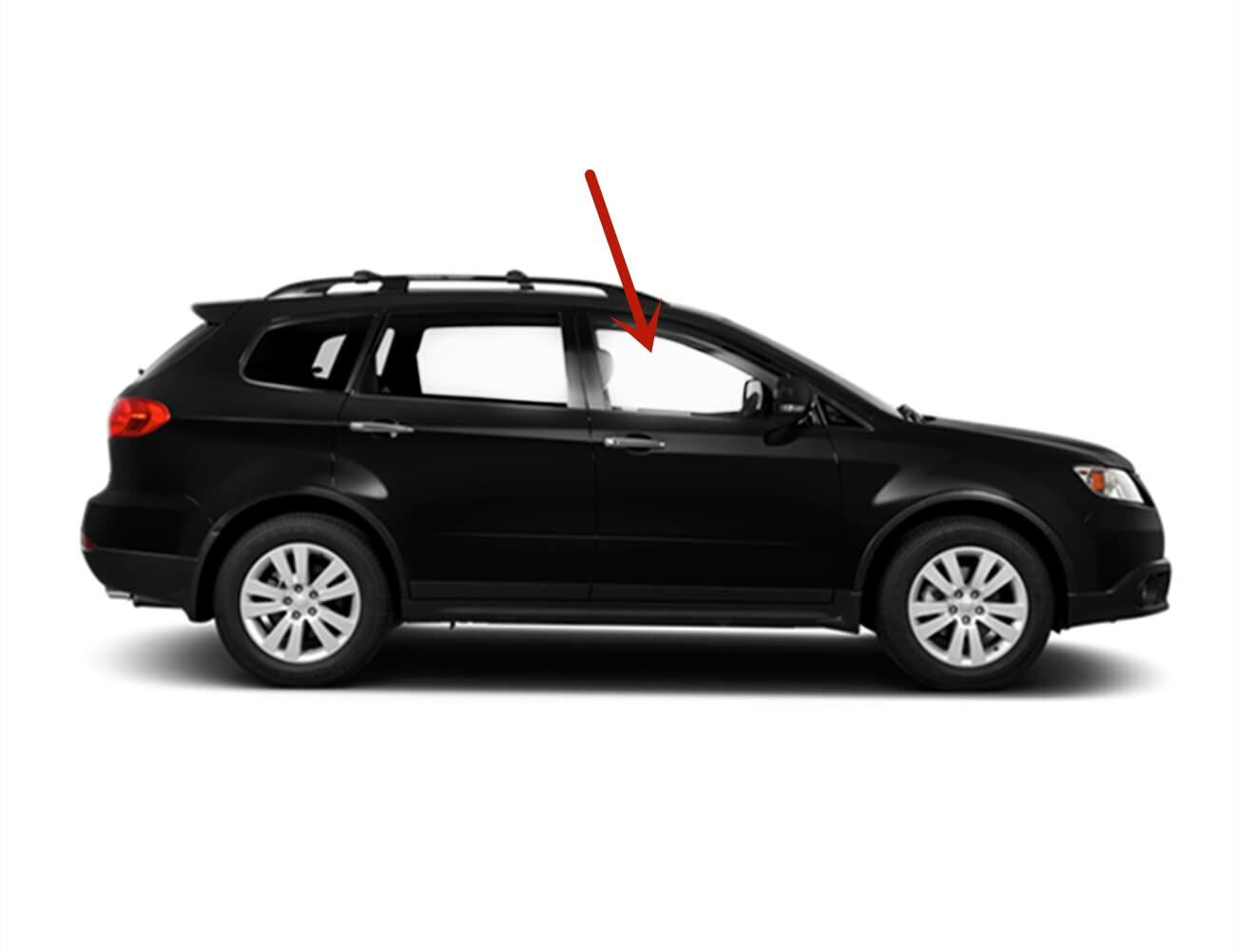 Clear Tempered Passenger Right Side Front Door Window Door Glass Compatible with Subaru Tribeca / B9 Tribeca 2006-2014 Models
