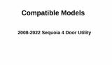 Passenger Right Side Rear Door Window Door Glass Compatible with Toyota Sequoia 2008-2022 Models