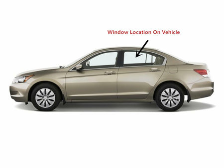 Driver Left Side Rear Door Window Door Glass Compatible with Honda Accord 4 Door Sedan 2008-2012 Models