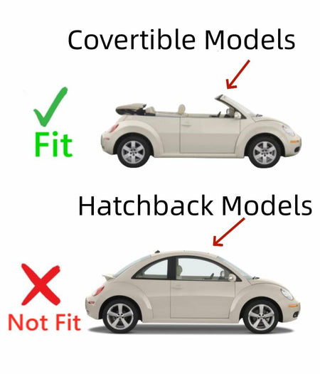 Passenger Right Side Door Glass Compatible with Volkswagen New Beetle 2 Door Convertible 2003-2010 Models