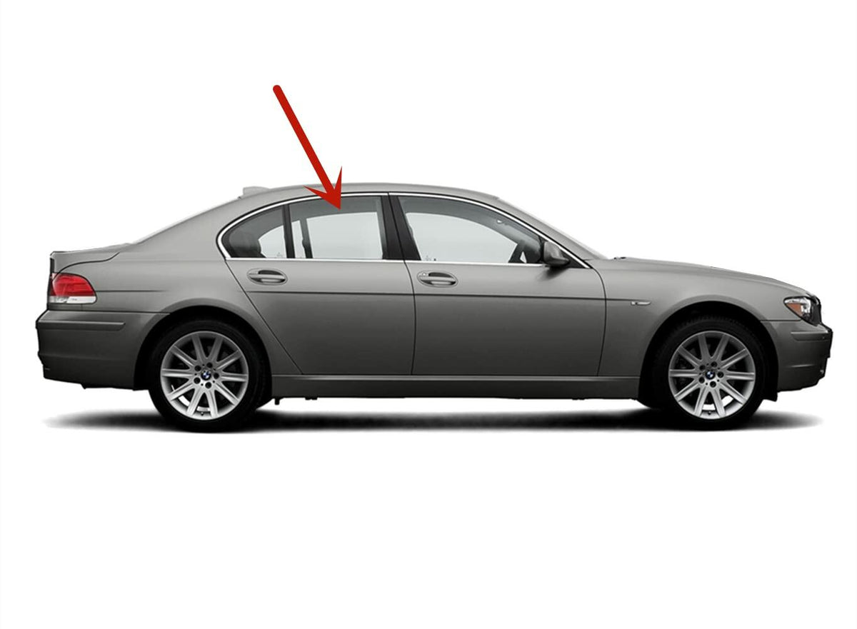 Laminated Passenger Right Side Rear Door Window Glass Compatible with BMW 745i 750i 760i / Alpina B7 2002-2008 Models (Not For 745Li 750Li 760Li Long Wheel Base)