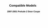 Passenger Right Side Door Window Door Glass Compatible with Honda Prelude 2 Door Coupe 1997-2001 Models