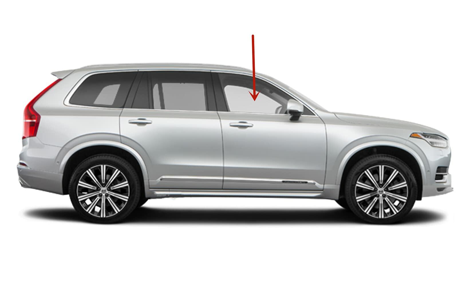 Passenger Right Side Front Door Window Door Glass Tempered Compatible with Volvo XC90 2016-2026 Models