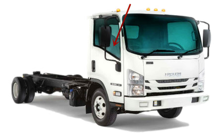 Passenger Right Front Door Window Door Glass Compatible with Isuzu NPR NQR NRR 2008-2018 Models / ELF 2009-2011 Models
