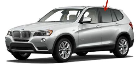 Driver Left Side Rear Door Window Door Glass Compatible with BMW X3 2011-2012 Models