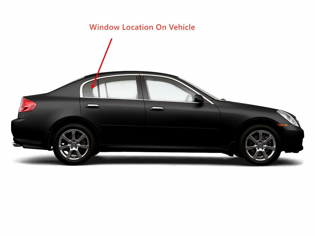 Passenger Right Side Rear Vent Glass Vent Window Compatible with Infiniti G35 4 Door Sedan 2003-2006 Models