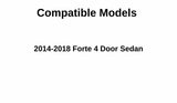 Driver Left Side Rear Door Window Door Glass Compatible with Kia Forte 4 Door Sedan 2014-2018 Models