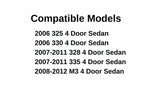 Passenger Right Side Rear Door Window Door Glass Compatible with BMW 325 325i 325xi 328 328i 328xi 330 330i 330xi 335 335d 335i 335xi M3 4 Door Sedan 2006-2011 Models