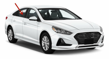 Passenger Right Side Rear Window Glass Compatible with Hyundai Sonata 4-Door Sedan 2015-2019 Models (Not For Sonata Hybrid)