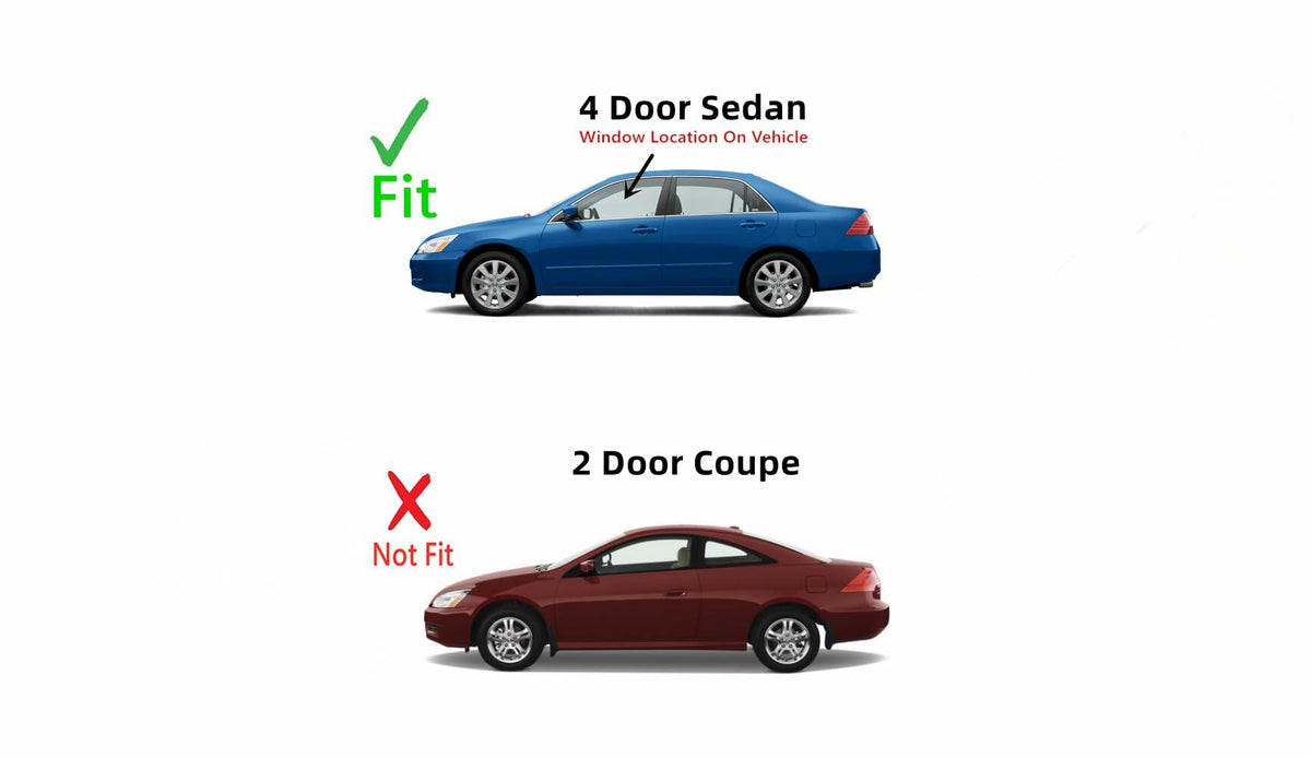 Driver Left Side Front Door Window Door Glass Compatible with Honda Accord 4 Door Sedan 2003-2007 Models