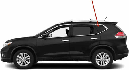 Bright Trim Style Driver Left Side Quarter Window Quarter Glass Compatible with Nissan Rogue 2014-2020 Models (Not For Rogue Sport or Rogue Select)