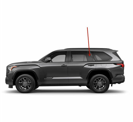 Factory Privacy Tinted Glass Only Driver Left Side Rear Vent Glass Vent Window Glass Compatible with Toyota Sequoia 2023-2025 Models