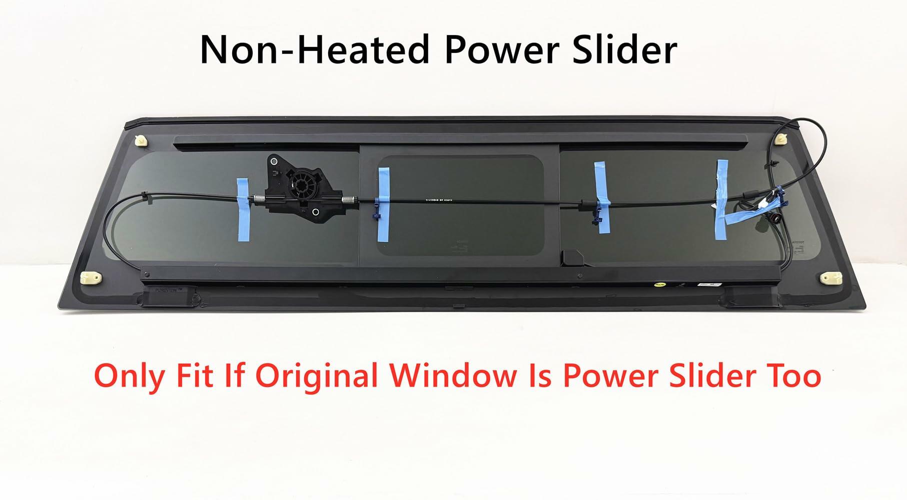 OEM Non-Heated Power Style Back Slider Window Back Glass Compatible with Toyota Tacoma Pickup 2024-2026 Models