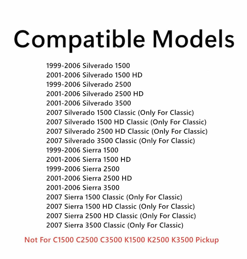 High Performance Pickup Slider Back Window Back Glass Compatible with GMC Sierra&Cheverolet Silverado 1500 2500 3500 1999-2006 Models/ Silverado Classic & Sierra Classic 2007 Models