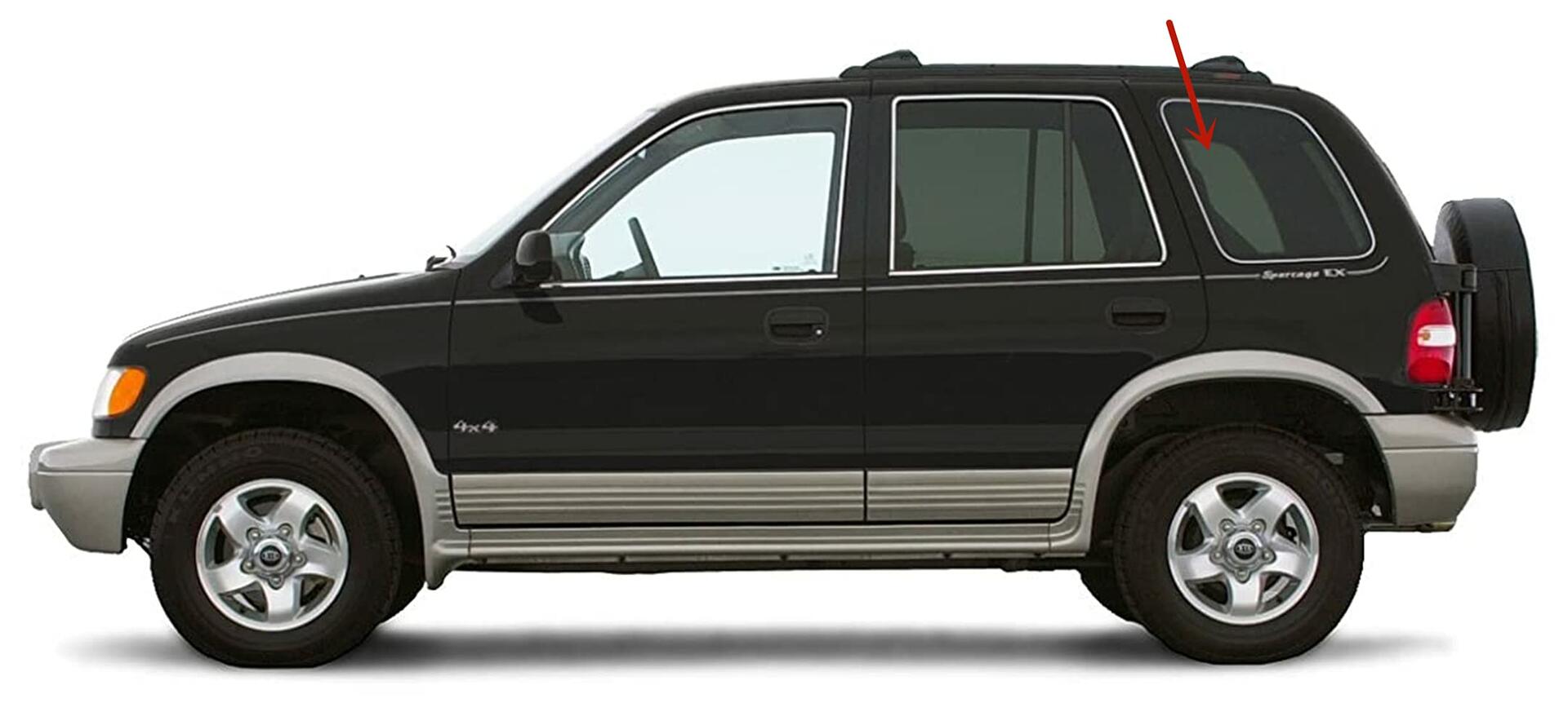 Driver Left Side Quarter Glass Quarter Window Compatible with Kia Sportage 1995-2002 4 Door Models
