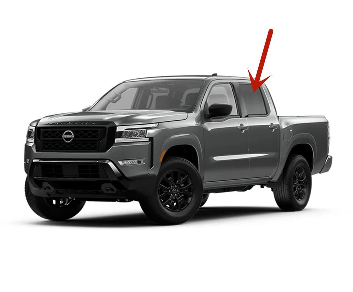 Tempered Factory Privacy Tinted Driver Left Side Rear Door Window Door Glass Compatible with Nissan Frontier 4 Door Crew Cab Pickup 2022-2026 Model