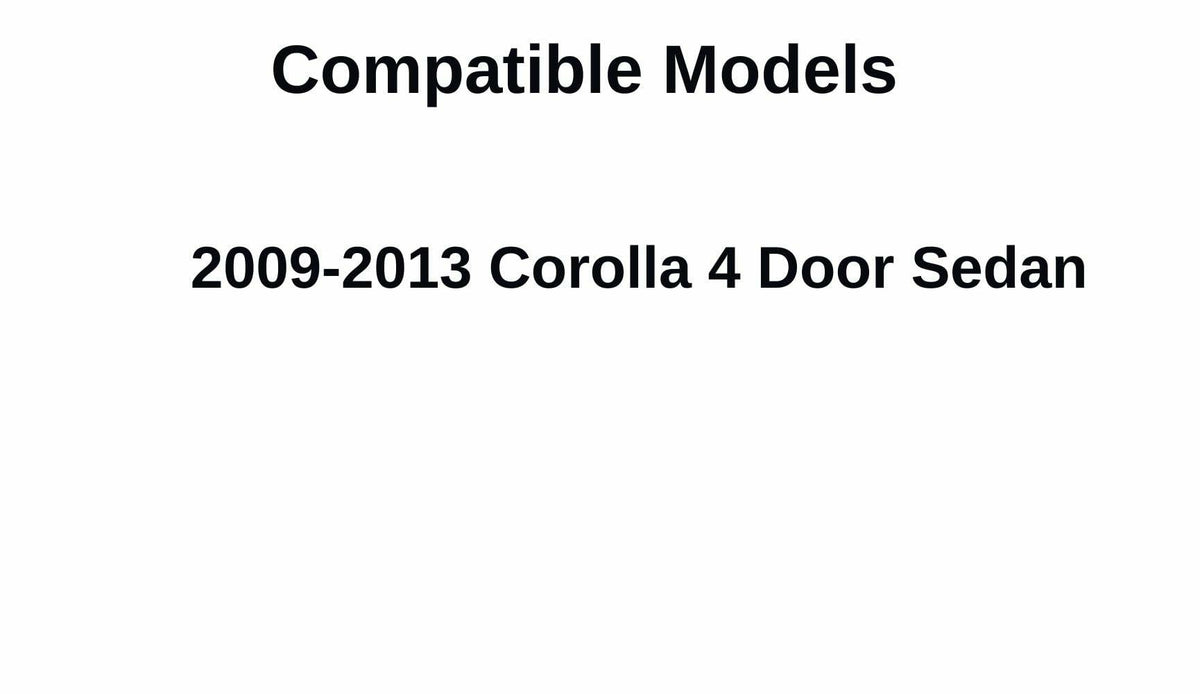 Driver Left Side Front Door Window Door Glass Compatible with Toyota Corolla 4 Door Sedan 2009-2013 USA Built Models