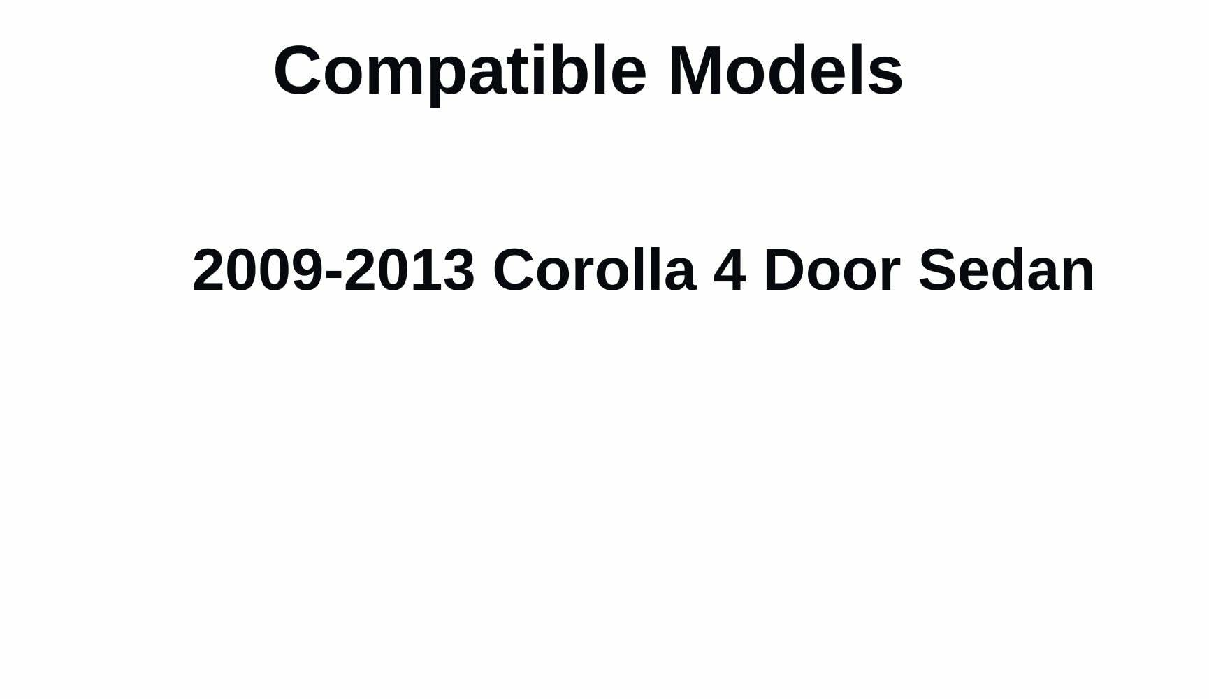 Driver Left Side Front Door Window Door Glass Compatible with Toyota Corolla 4 Door Sedan 2009-2013 USA Built Models