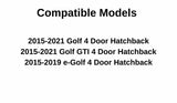Passenger Right Side Rear Door Window Door Glass Compatible with Volkswagen Golf/Golf GTI/e-Golf 4 Door Hatchback 2015-2021 Models