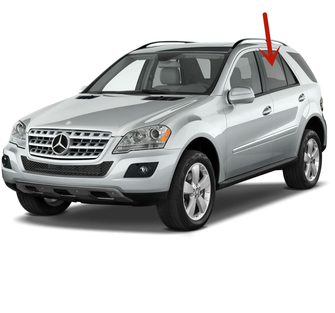 Driver Left Side Rear Door Window Door Glass Compatible with Mercedes Benz ML320 ML350 ML450 ML500 ML550 ML63AMG 2006-2011 Models