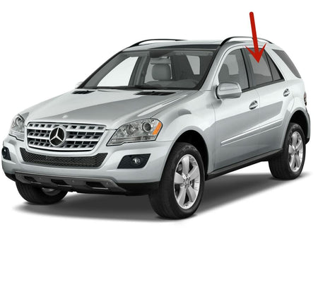 Driver Left Side Rear Door Window Door Glass Compatible with Mercedes Benz ML320 ML350 ML450 ML500 ML550 ML63AMG 2006-2011 Models