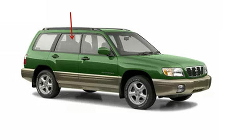 Passenger Right Side Rear Door Window Door Glass Compatible with Subaru Forester 1998-2002 Models