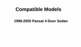 Passenger Right Side Rear Door Window Door Glass Compatible with Volkswagen Passat 1998-2005 Models