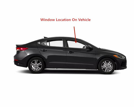 Passenger Right Side Front Door Window Door Glass Compatible with Hyundai Elantra 4 Door Sedan 2017-2020 Models