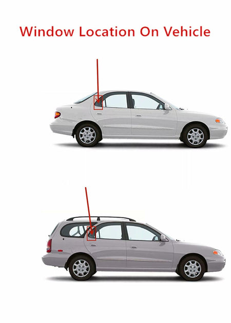 Passenger Right Side Rear Vent Window Vent Glass Compatible With Hyundai Elantra 1996-2000 Models