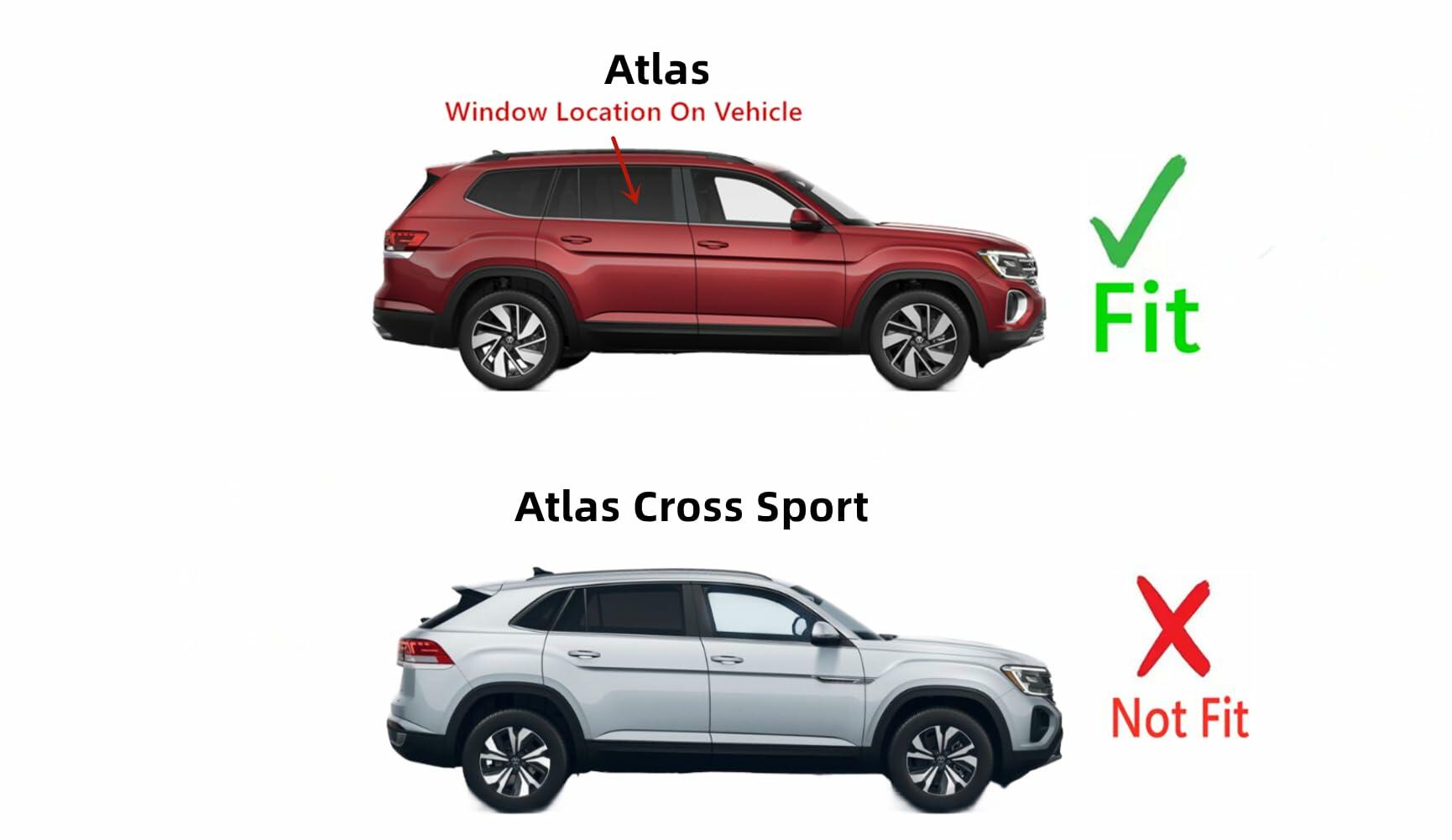 Passenger Right Side Rear Door Window Door Glass Compatible with Volkswagen Atlas 2018-2026 Models