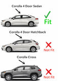 Driver Left Side Rear Door Window Door Glass Compatible with Toyota Corolla 4 Door Sedan 2020-2026 Models
