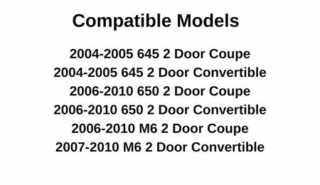 Passenger Right Side Front Door Window Door Glass Compatible with BMW 650ci 650i M6 2006-2010 Models/ 645ci 2004-2005Models