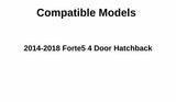 Heated Back Window Back Glass Compatible with Kia Forte5 4 Door Hatchback 2014-2018 Models