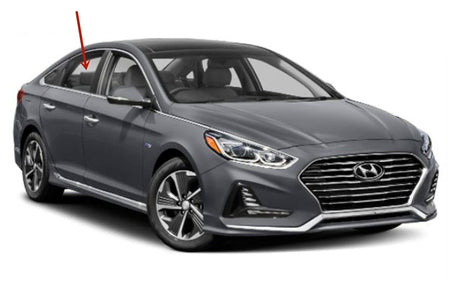 Passenger Right Side Rear Door Window Door Glass Compatible with Hyundai Sonata Plug-in / Sonata Hybrid 2016-2019 Models